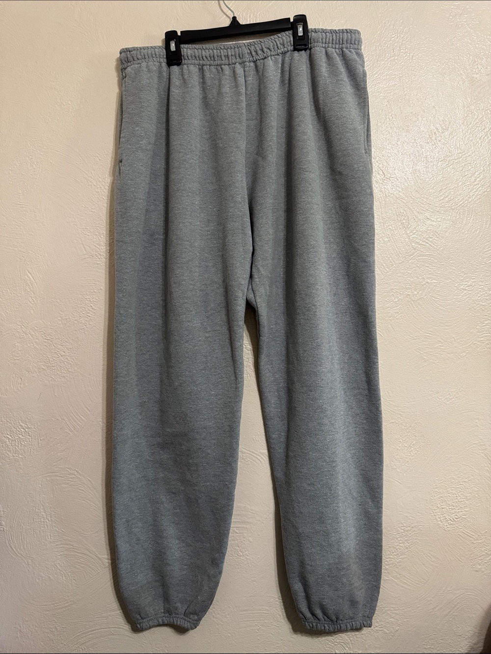 Athletic Works Gray Men's Fleece Sweatpants - Elastic Waist Joggers 0096